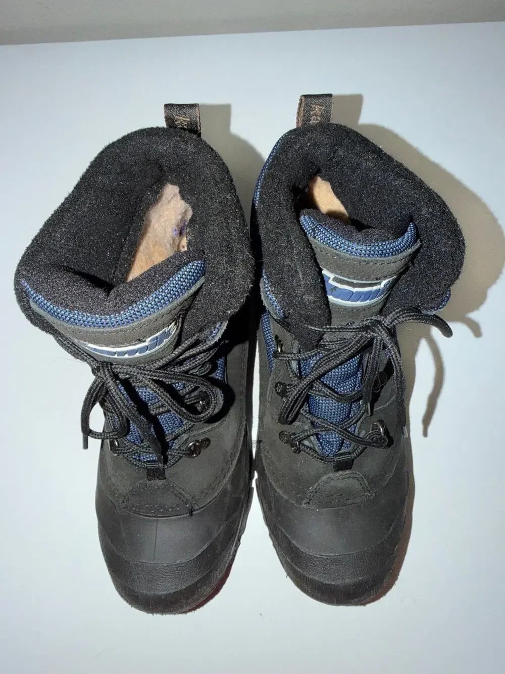 Kamik Men's Black Blue Waterproof Insulated Winter Snow Boots Size 9